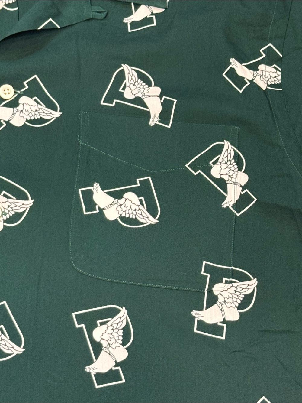 NWT Polo Ralph Lauren Green P-Wing Short-Sleeve Camp Polo Classic Fit Size XL - Picture 3 of 8